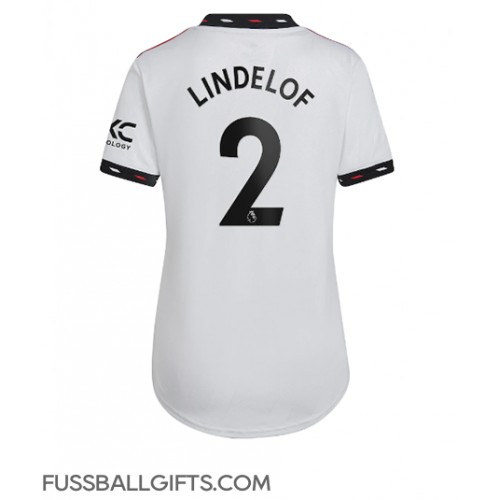 Manchester United Victor Lindelof #2 Fußballbekleidung Auswärtstrikot Damen 2022-23 Kurzarm